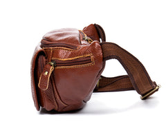 Leather Mens Fanny Pack Waist Bag Hip Pack Belt Bag Bumbag for Men