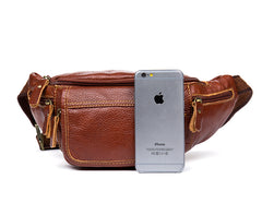 Leather Mens Fanny Pack Waist Bag Hip Pack Belt Bag Bumbag for Men