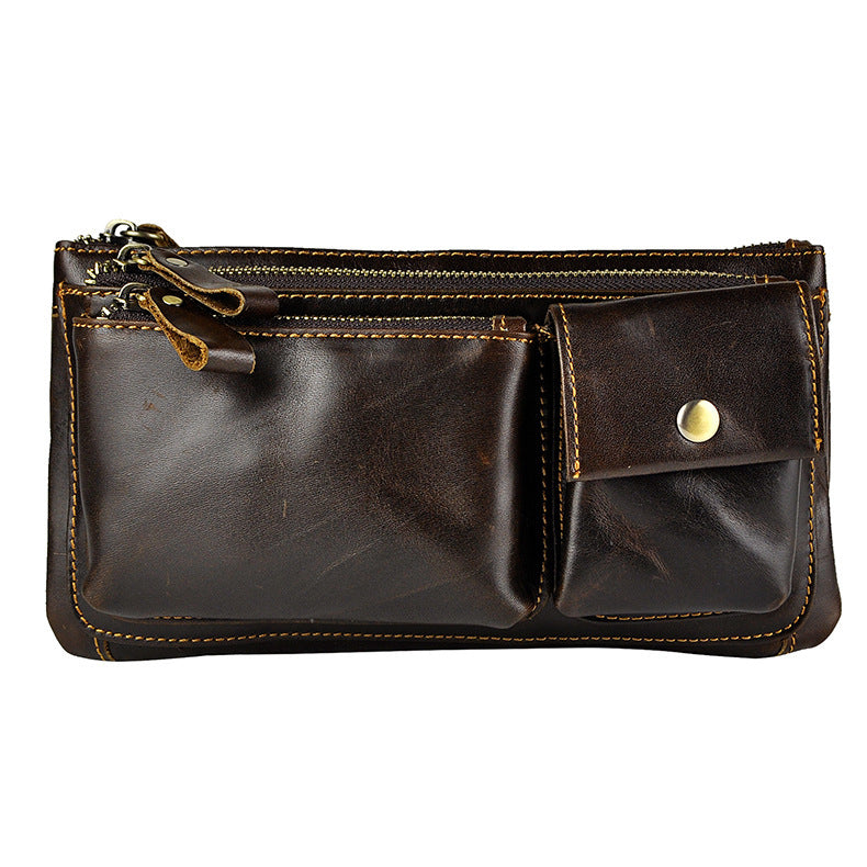 Leather Mens Fanny Pack Waist Bag Hip Pack Belt Bag Bumbag for Men