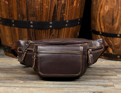 Leather Mens Fanny Pack Waist Bag Hip Pack Belt Bag Bumbag for Men
