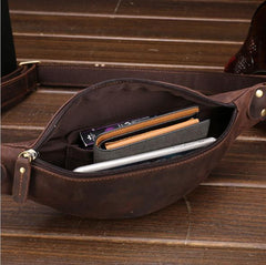 Leather Mens Fanny Pack Waist Bag Hip Pack Belt Bag Bumbag for Men