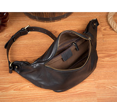 Leather Mens Fanny Pack Waist Bag Hip Pack Belt Bag Bumbag for Men