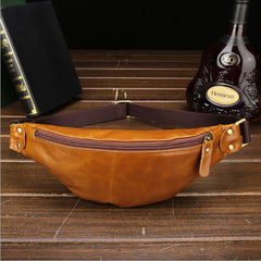 Leather Mens Fanny Pack Waist Bag Hip Pack Belt Bag Bumbag for Men