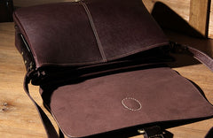 Leather Mens Messenger Bag Shoulder Bag Crossbody Bag for Men