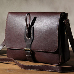 Leather Mens Messenger Bag Shoulder Bag Crossbody Bag for Men
