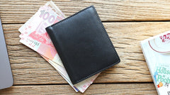 Leather Mens Slim Bifold Small Wallet Front Pocket Wallet Small Wallet for Men - iwalletsmen