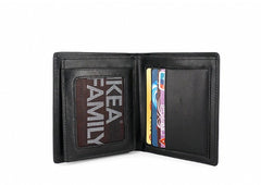Leather Mens Slim Bifold Small Wallet Front Pocket Wallet Small Wallet for Men - iwalletsmen