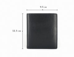 Leather Mens Slim Bifold Small Wallet Front Pocket Wallet Small Wallet for Men - iwalletsmen