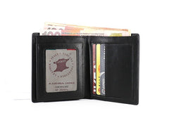 Leather Mens Slim Bifold Small Wallet Front Pocket Wallet Small Wallet for Men - iwalletsmen