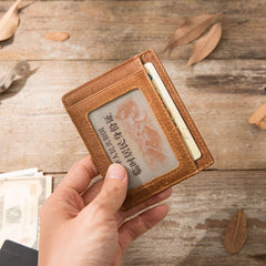 Leather Mens Slim Card Holder Front Pocket Wallets Card Wallet for Men - iwalletsmen
