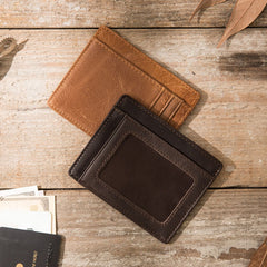 Leather Mens Slim Card Holder Front Pocket Wallets Card Wallet for Men - iwalletsmen