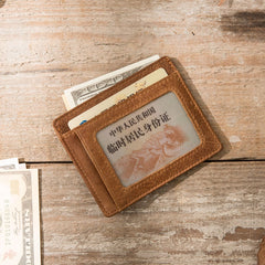 Leather Mens Slim Card Holder Front Pocket Wallets Card Wallet for Men - iwalletsmen