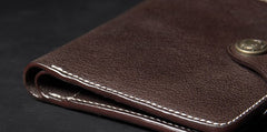 Leather Mens Slim billfold Leather Wallet Men Small Wallets Bifold for Men