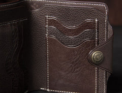 Leather Mens Slim billfold Leather Wallet Men Small Wallets Bifold for Men