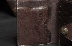 Leather Mens Slim billfold Leather Wallet Men Small Wallets Bifold for Men