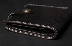 Leather Mens Slim billfold Leather Wallet Men Small Wallets Bifold for Men