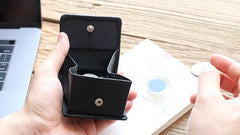 Leather Mens Small Change Wallet Coin Wallet Front Pocket Wallet for Men - iwalletsmen