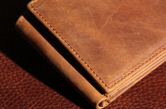 Leather Mens Vintage Leather Wallet Men Small Wallets Trifold for Men