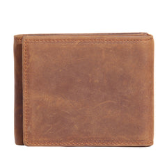 Leather Mens Vintage Leather Wallet Men Small Wallets Trifold for Men