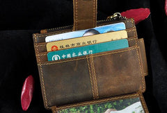 Leather Mens Wallet Cool Slim Front Pocket Wallet Money Clip for Men - iwalletsmen
