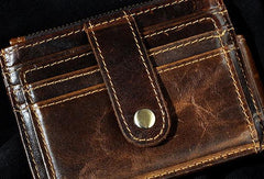 Leather Mens Wallet Cool Slim Front Pocket Wallet Money Clip for Men - iwalletsmen