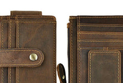 Leather Mens Wallet Cool Slim Front Pocket Wallet Money Clip for Men - iwalletsmen