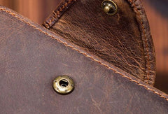Leather Mens Wallet billfold Zipper Bifold Wallet Vintage Wallet for Men - iwalletsmen