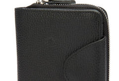 Leather Mens Wallet billfold Zipper Bifold Wallet Vintage Wallet for Men - iwalletsmen