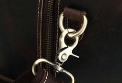 Leather Mens Weekender Bag Duffle Bag Overnight Bag Travel Bag - iwalletsmen