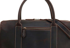 Leather Mens Weekender Bag Duffle Bag Overnight Bag Travel Bag - iwalletsmen