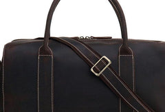 Leather Mens Weekender Bag Duffle Bag Overnight Bag Travel Bag - iwalletsmen