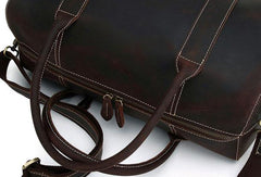 Leather Mens Weekender Bag Duffle Bag Overnight Bag Travel Bag - iwalletsmen