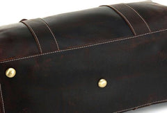 Leather Mens Weekender Bag Duffle Bag Overnight Bag Travel Bag - iwalletsmen