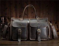 Leather Mens Weekender Bag Large Travel Bag Duffle Bag Vintage Overnight Bag Bag - iwalletsmen