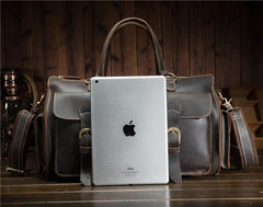 Leather Mens Weekender Bag Large Travel Bag Duffle Bag Vintage Overnight Bag Bag - iwalletsmen