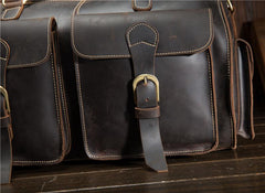 Leather Mens Weekender Bag Large Travel Bag Duffle Bag Vintage Overnight Bag Bag - iwalletsmen