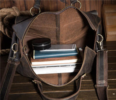 Leather Mens Weekender Bag Large Travel Bag Duffle Bag Vintage Overnight Bag Bag - iwalletsmen