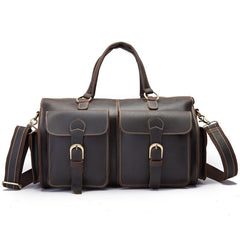 Leather Mens Weekender Bag Large Travel Bag Duffle Bag Vintage Overnight Bag Bag - iwalletsmen