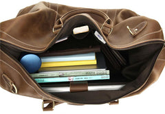 Cool Leather Mens Large Weekender Bag Vintage Travel Bag Duffle Bags - iwalletsmen