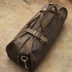 Cool Leather Mens Weekender Bags Vintage Travel Bags Duffle Bag - iwalletsmen