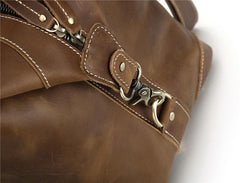 Cool Leather Mens Large Weekender Bag Vintage Travel Bag Duffle Bags - iwalletsmen