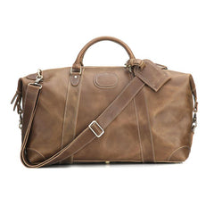Cool Leather Mens Large Weekender Bag Vintage Travel Bag Duffle Bags - iwalletsmen