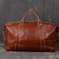 Cool Leather Mens Large Weekender Bag Vintage Travel Bag Duffle Bags - iwalletsmen