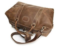 Cool Leather Mens Large Weekender Bag Vintage Travel Bag Duffle Bags - iwalletsmen