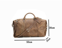 Cool Leather Mens Large Weekender Bag Vintage Travel Bag Duffle Bags - iwalletsmen