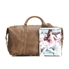 Cool Leather Mens Large Weekender Bag Vintage Travel Bag Duffle Bags - iwalletsmen