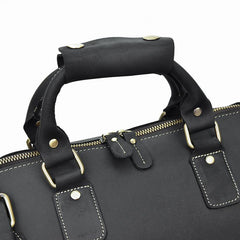 Cool Leather Mens Large Weekender Bag Vintage Travel Bag Duffle Bag for Men - iwalletsmen