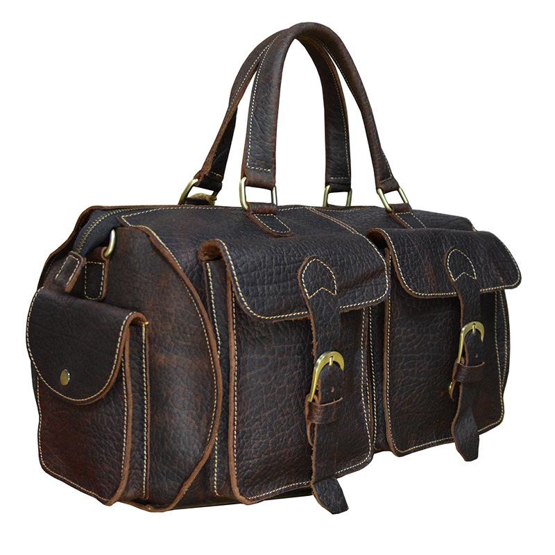 Leather Mens Cool Weekender Bag Vintage Travel Bag Duffle Bag for Men - iwalletsmen