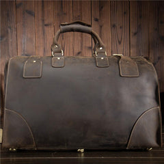 Cool Leather Mens Large Weekender Bag Vintage Travel Bag Duffle Bag for Men - iwalletsmen