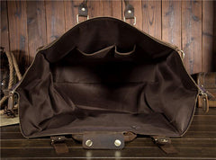 Cool Leather Mens Large Weekender Bag Vintage Travel Bag Duffle Bag for Men - iwalletsmen